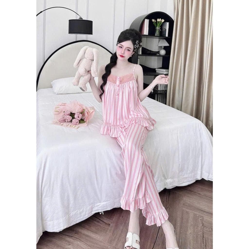B02 Set bộ 2S viền ren quần dài