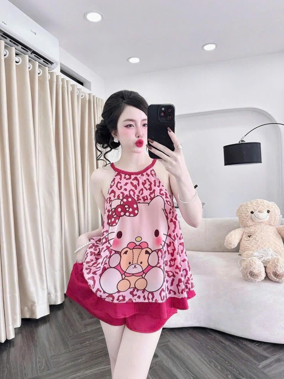B38 Bộ Yếm Voan Dây Bính